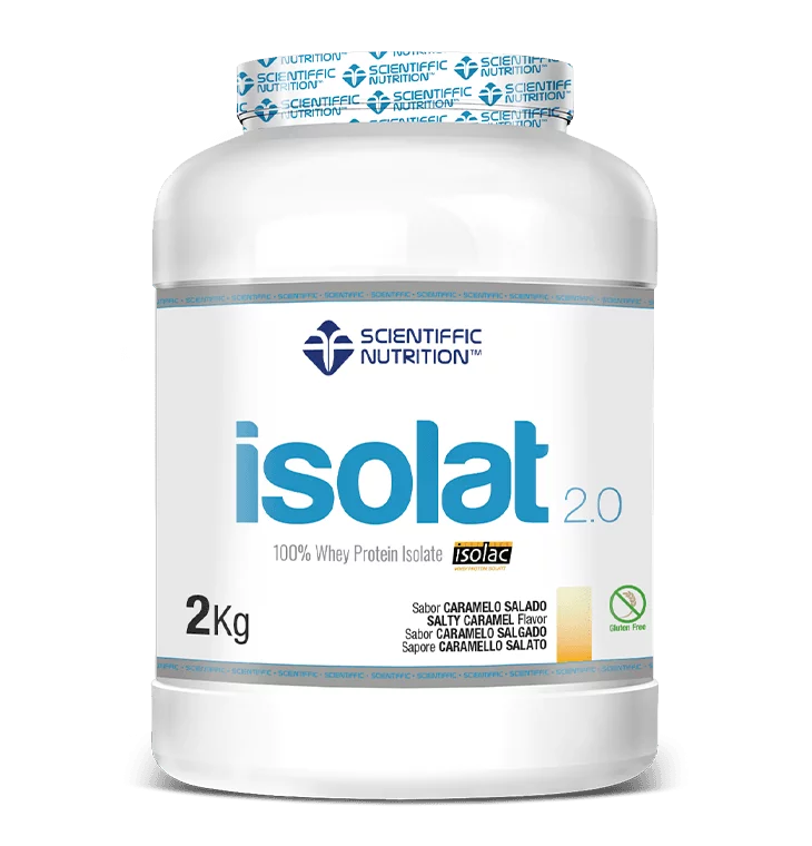 Isolat 2.0. 2 kilos. Caramelo Salado. Sin Lactosa. Sin Gluten