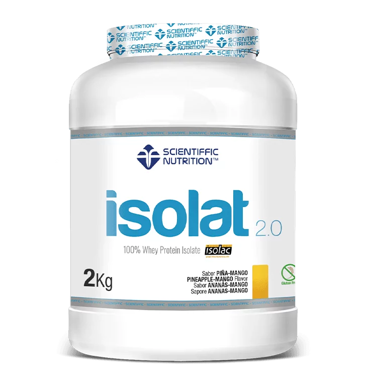 Isolat 2.0. 2 kilos. Piña-Mango. Sin Lactosa. Sin Gluten