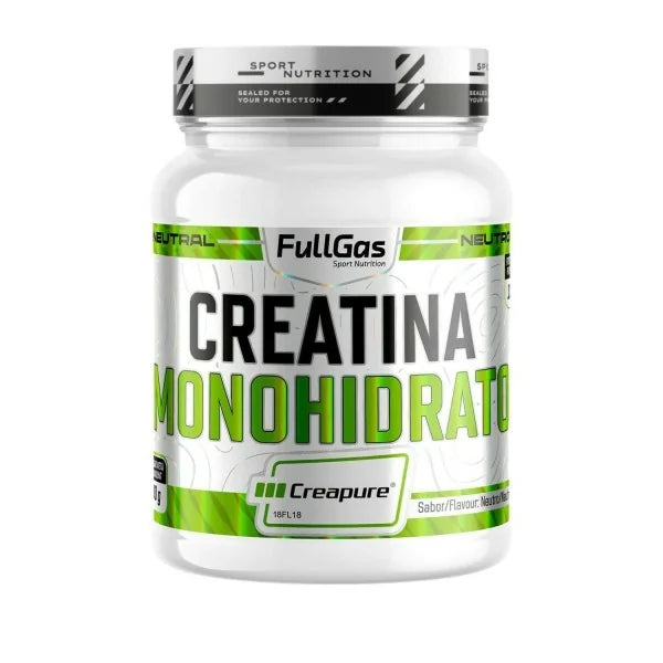 Creatina Monohidrato Creapure. 500gr. Neutro. Vegano. Sin Gluten