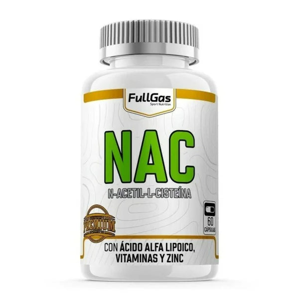 NAC N-Acetil-L-Cisteína. 60caps. Vegano. Sin Gluten