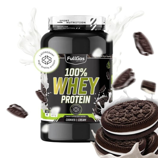 100% Whey Protein. 1.8kg. Cookies & Cream. Sin Gluten