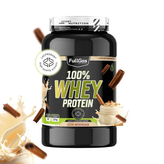 100% Whey Protein. 1.8kg. Leche Merengada. Sin Gluten