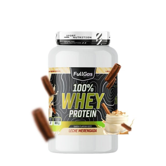 100% Whey Protein. 900gr. Leche Merengada. Sin Gluten