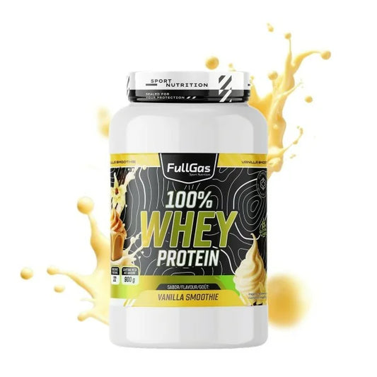 100% Whey Protein.  900gr. Vainilla Smoothie. Sin Gluten