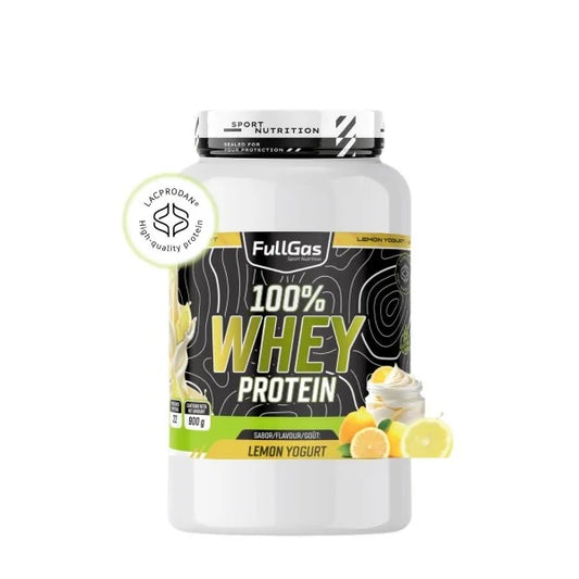 100% Whey Protein. 900gr. Yogurt Limón. Sin Gluten
