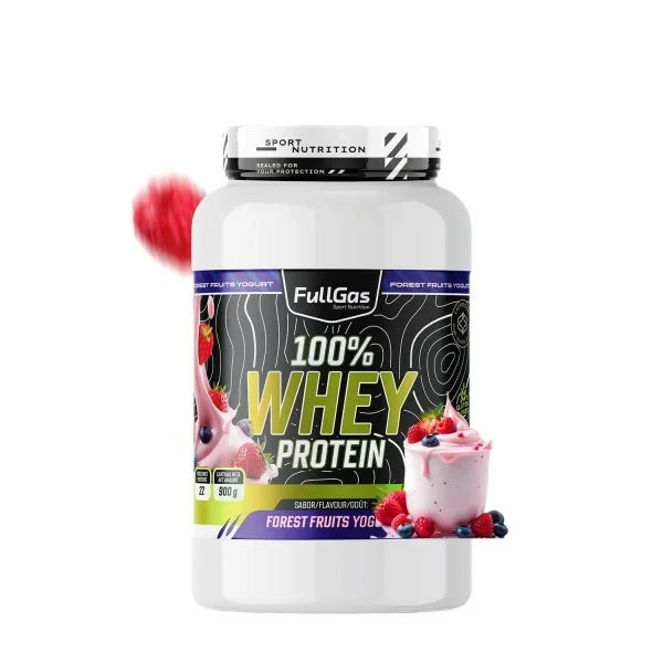 100% Whey Protein. 900gr. Forest Fruits Yogurt. Sin Gluten