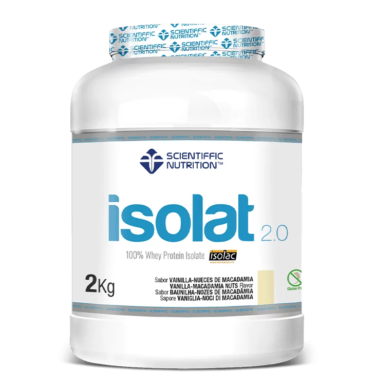 Isolat 2.0. 2kilos. Vainilla -Nueces de Macadamia. Sin Lactosa. Sin Gluten
