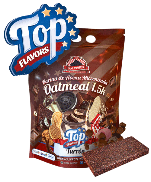 Top Flavors Oatmeal 1.5k. Turrón Crujiente de Chocolate