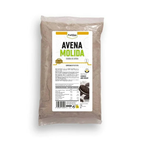 Harina de Avena 1k. Cookies & Cream. Sin Lactosa