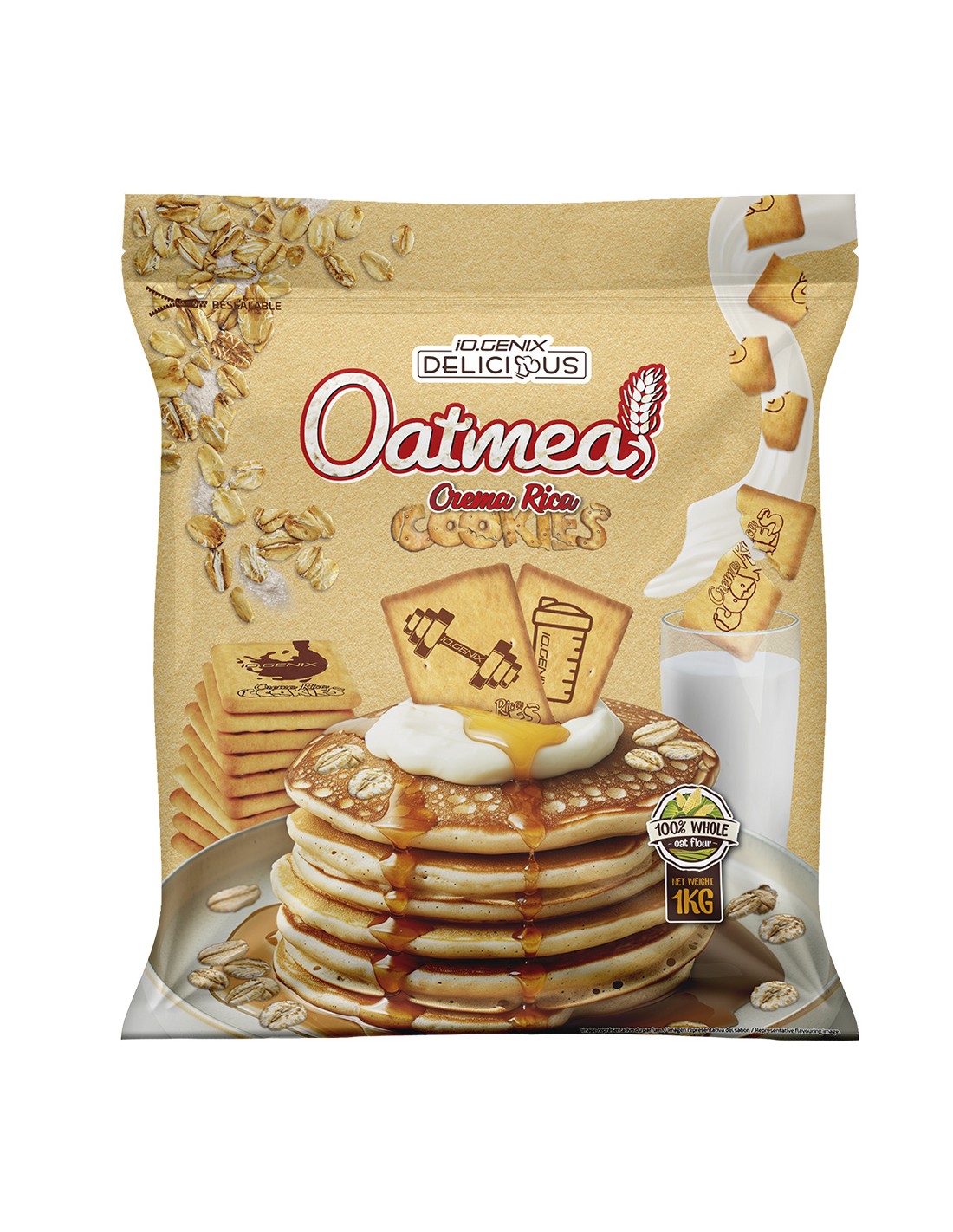 Harina de Avena Deliciuos Oatmeal Iogenix 1 kg