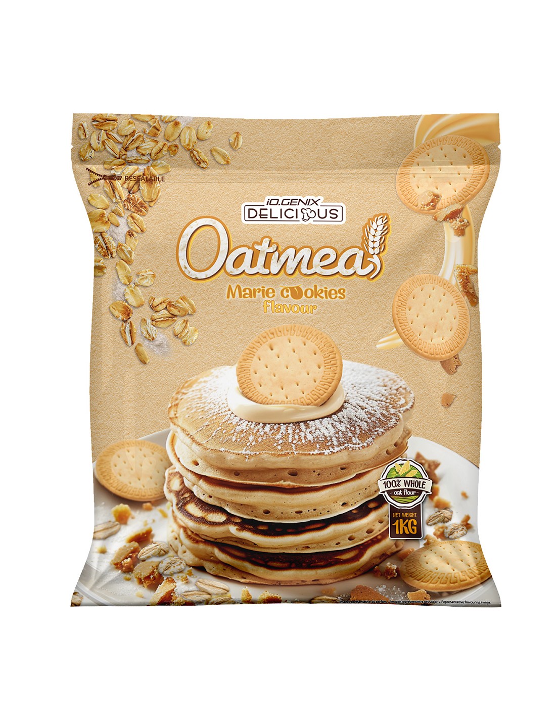 Harina de Avena Deliciuos Oatmeal Iogenix 1 kg