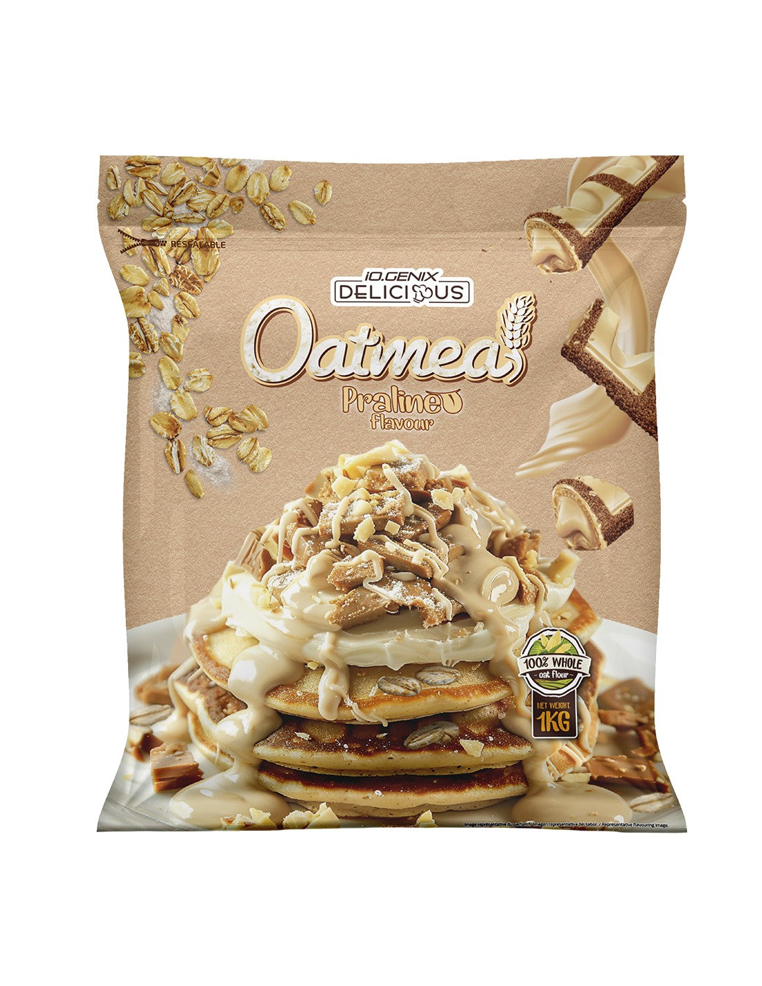 Harina de Avena Deliciuos Oatmeal Iogenix 1 kg
