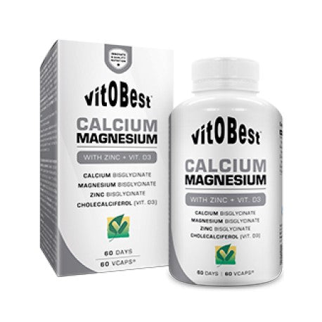 Calcium MAgnesium con Zinc + Vit D. 60caps. Vegano. Sin Gluten