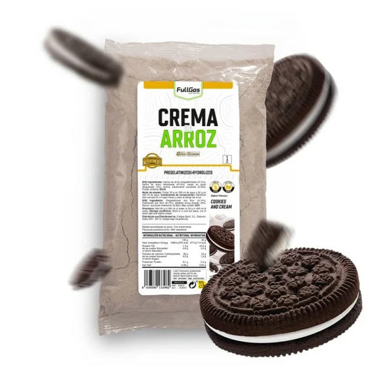 Crema de Arroz. 1 Kilo. Cookies & Cream. Vegano. Sin Gluten