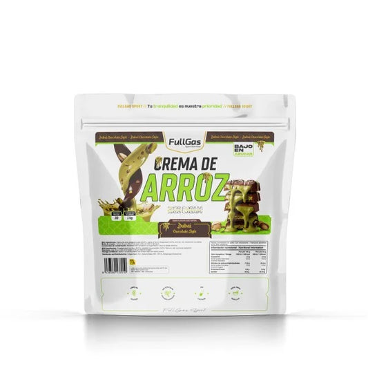 Crema de Arroz. 1 Kilo. Chocolate Dubai. Sin Gluten