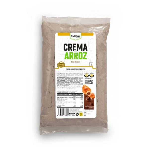 Crema de Arroz. 1 Kilo. Croissant de Chocolate. Vegano. Sin Gluten.
