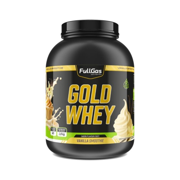 Gold Whey 1.8 kgs. Vainilla Smoothie. Sin gluten.