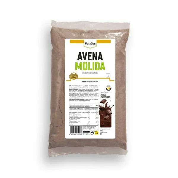 Harina de Avena. 1kg. Doble Chocolate. Sin Lactosa