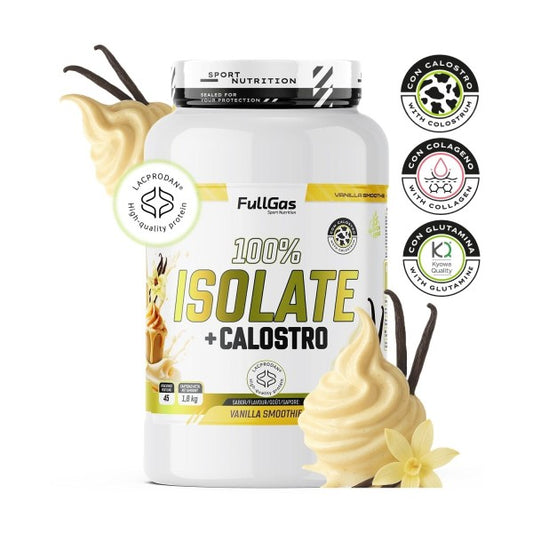 100% Isolate + Calostro. 1.8k. Vanilla Smoothie. Sin Gluten