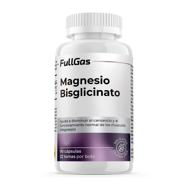 Magnesium Bisglycinate. 90caps. Sin Gluten