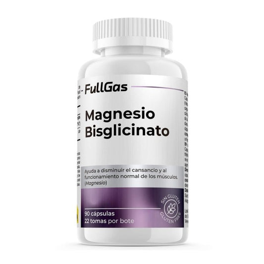 Magnesium Bisglycinate. 90caps. Sin Gluten