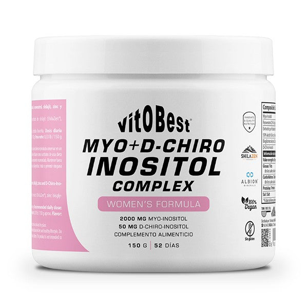 Myo+D-Chiro Inositol Complex. 150gr. Neutro. Sin Gluten. Vegano