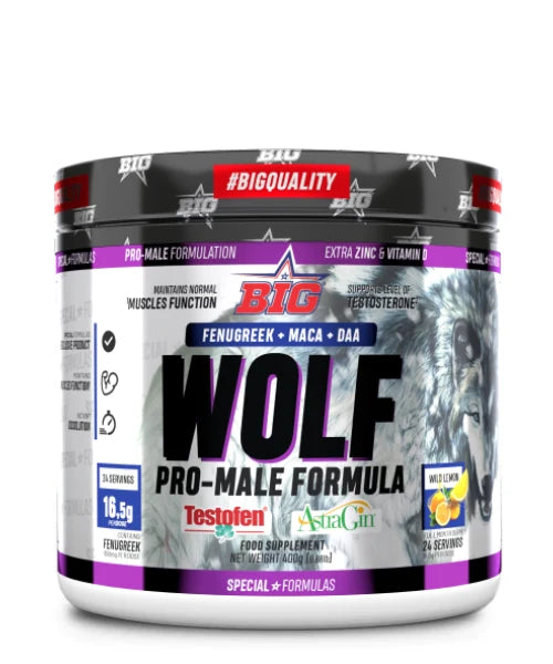 WOLF. Precursor de la Testosterona con Fenogreco, Maca y Testofen®. 400gr