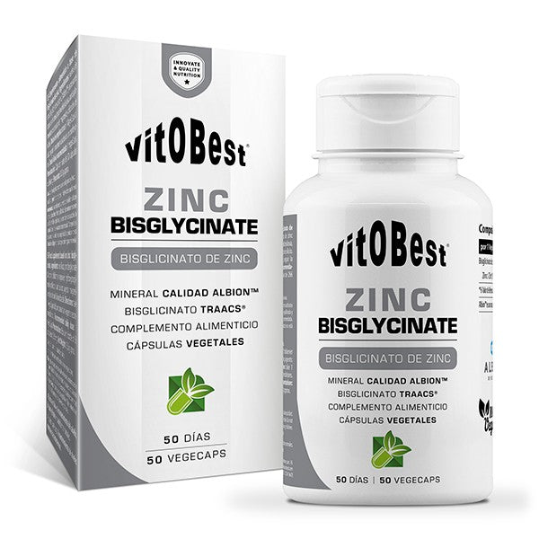 Zinc Bisglycinate 50caps. Vegano. Sin Gluten